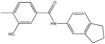 N-(2,3-dihydro-1H-inden-5-yl)-3-hydroxy-4-methylbenzamide Struktur