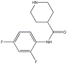 N-(2,4-difluorophenyl)piperidine-4-carboxamide Struktur