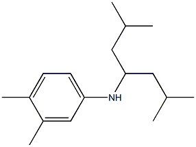 N-(2,6-dimethylheptan-4-yl)-3,4-dimethylaniline Struktur