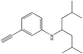 N-(2,6-dimethylheptan-4-yl)-3-ethynylaniline Struktur