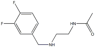 N-(2-{[(3,4-difluorophenyl)methyl]amino}ethyl)acetamide Struktur