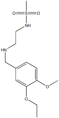 N-(2-{[(3-ethoxy-4-methoxyphenyl)methyl]amino}ethyl)methanesulfonamide Struktur