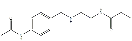 N-(2-{[(4-acetamidophenyl)methyl]amino}ethyl)-2-methylpropanamide Struktur