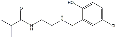 N-(2-{[(5-chloro-2-hydroxyphenyl)methyl]amino}ethyl)-2-methylpropanamide Struktur