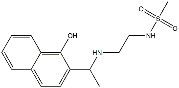 N-(2-{[1-(1-hydroxynaphthalen-2-yl)ethyl]amino}ethyl)methanesulfonamide Struktur