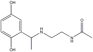 N-(2-{[1-(2,5-dihydroxyphenyl)ethyl]amino}ethyl)acetamide Struktur