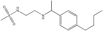 N-(2-{[1-(4-butylphenyl)ethyl]amino}ethyl)methanesulfonamide Struktur