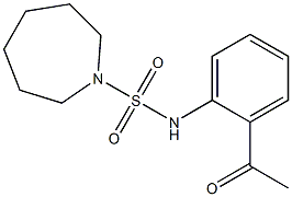 N-(2-acetylphenyl)azepane-1-sulfonamide Struktur