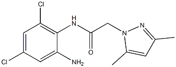 N-(2-amino-4,6-dichlorophenyl)-2-(3,5-dimethyl-1H-pyrazol-1-yl)acetamide Struktur