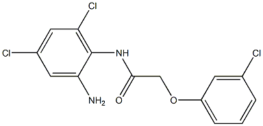 N-(2-amino-4,6-dichlorophenyl)-2-(3-chlorophenoxy)acetamide Struktur