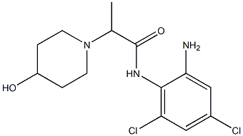 N-(2-amino-4,6-dichlorophenyl)-2-(4-hydroxypiperidin-1-yl)propanamide Struktur