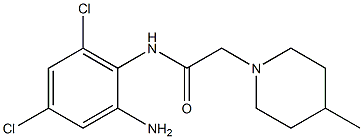 N-(2-amino-4,6-dichlorophenyl)-2-(4-methylpiperidin-1-yl)acetamide Struktur