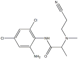 N-(2-amino-4,6-dichlorophenyl)-2-[(2-cyanoethyl)(methyl)amino]propanamide Struktur