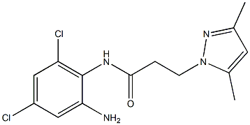 N-(2-amino-4,6-dichlorophenyl)-3-(3,5-dimethyl-1H-pyrazol-1-yl)propanamide Struktur