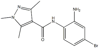 N-(2-amino-4-bromophenyl)-1,3,5-trimethyl-1H-pyrazole-4-carboxamide Struktur