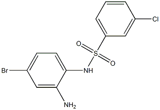 N-(2-amino-4-bromophenyl)-3-chlorobenzene-1-sulfonamide Struktur