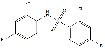 N-(2-amino-4-bromophenyl)-4-bromo-2-chlorobenzene-1-sulfonamide Struktur