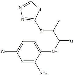 N-(2-amino-4-chlorophenyl)-2-(1,3,4-thiadiazol-2-ylsulfanyl)propanamide Struktur