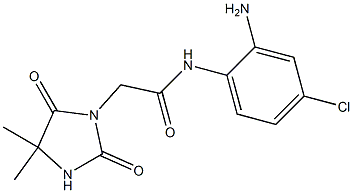 N-(2-amino-4-chlorophenyl)-2-(4,4-dimethyl-2,5-dioxoimidazolidin-1-yl)acetamide Struktur