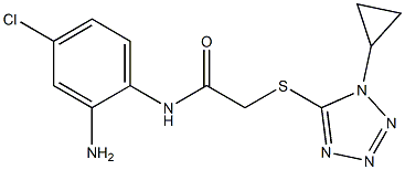 N-(2-amino-4-chlorophenyl)-2-[(1-cyclopropyl-1H-1,2,3,4-tetrazol-5-yl)sulfanyl]acetamide Struktur