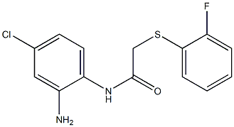 N-(2-amino-4-chlorophenyl)-2-[(2-fluorophenyl)sulfanyl]acetamide Struktur