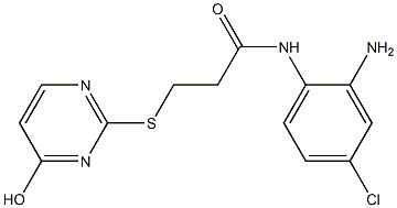 N-(2-amino-4-chlorophenyl)-3-[(4-hydroxypyrimidin-2-yl)sulfanyl]propanamide Struktur