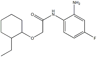 N-(2-amino-4-fluorophenyl)-2-[(2-ethylcyclohexyl)oxy]acetamide Struktur