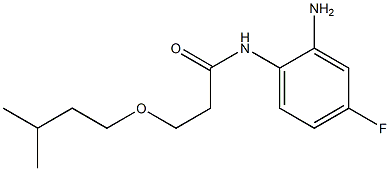 N-(2-amino-4-fluorophenyl)-3-(3-methylbutoxy)propanamide Struktur