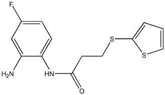 N-(2-amino-4-fluorophenyl)-3-(thiophen-2-ylsulfanyl)propanamide Struktur