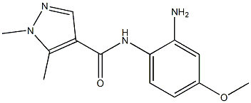 N-(2-amino-4-methoxyphenyl)-1,5-dimethyl-1H-pyrazole-4-carboxamide Struktur