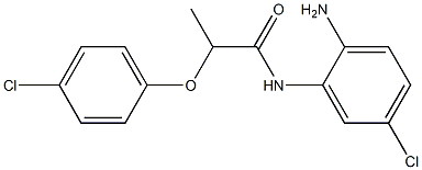 N-(2-amino-5-chlorophenyl)-2-(4-chlorophenoxy)propanamide Struktur