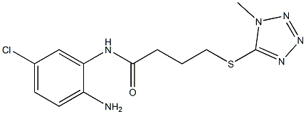 N-(2-amino-5-chlorophenyl)-4-[(1-methyl-1H-1,2,3,4-tetrazol-5-yl)sulfanyl]butanamide Struktur