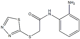 N-(2-aminophenyl)-2-(1,3,4-thiadiazol-2-ylsulfanyl)acetamide Struktur