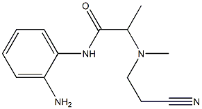 N-(2-aminophenyl)-2-[(2-cyanoethyl)(methyl)amino]propanamide Struktur