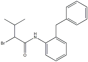 N-(2-benzylphenyl)-2-bromo-3-methylbutanamide Struktur