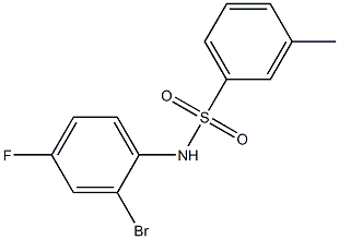 N-(2-bromo-4-fluorophenyl)-3-methylbenzene-1-sulfonamide Struktur