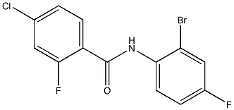 N-(2-bromo-4-fluorophenyl)-4-chloro-2-fluorobenzamide Struktur