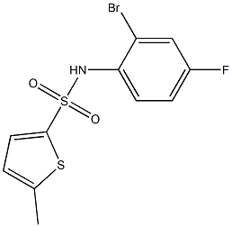 N-(2-bromo-4-fluorophenyl)-5-methylthiophene-2-sulfonamide Struktur