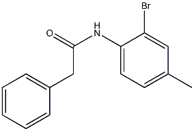 N-(2-bromo-4-methylphenyl)-2-phenylacetamide Struktur