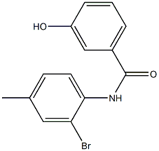 N-(2-bromo-4-methylphenyl)-3-hydroxybenzamide Struktur