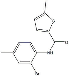 N-(2-bromo-4-methylphenyl)-5-methylthiophene-2-carboxamide Struktur