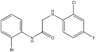 N-(2-bromophenyl)-2-[(2-chloro-4-fluorophenyl)amino]acetamide Struktur