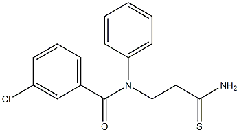 N-(2-carbamothioylethyl)-3-chloro-N-phenylbenzamide Struktur