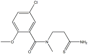 N-(2-carbamothioylethyl)-5-chloro-2-methoxy-N-methylbenzamide Struktur