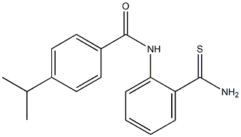 N-(2-carbamothioylphenyl)-4-(propan-2-yl)benzamide Struktur