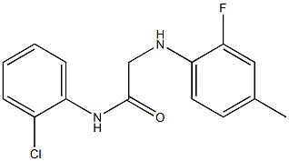 N-(2-chlorophenyl)-2-[(2-fluoro-4-methylphenyl)amino]acetamide Struktur