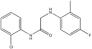 N-(2-chlorophenyl)-2-[(4-fluoro-2-methylphenyl)amino]acetamide Struktur