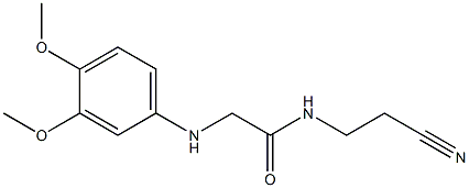 N-(2-cyanoethyl)-2-[(3,4-dimethoxyphenyl)amino]acetamide Struktur