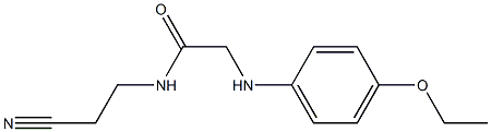 N-(2-cyanoethyl)-2-[(4-ethoxyphenyl)amino]acetamide Struktur