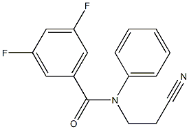 N-(2-cyanoethyl)-3,5-difluoro-N-phenylbenzamide Struktur